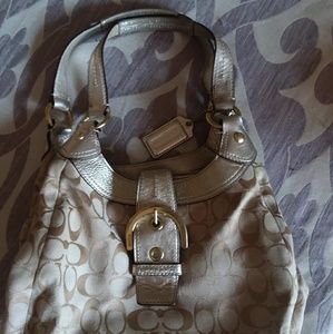 Medium Gold Coach Purse